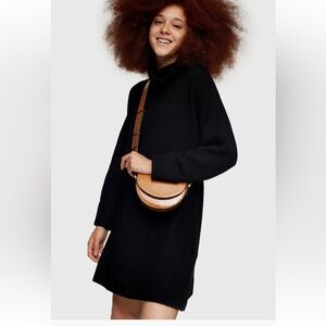 Topshop Funnel Neck Sweater Dress